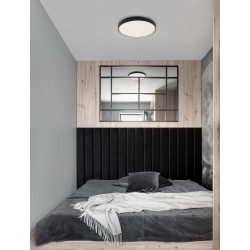 Triac Dimmable Sandy Black Aluminium & Acrylic LED 60 Watt 220-240 Volt 4800Lm 3000K IP20 D: 60 H: 5 cm 
