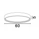 Triac Dimmable Sandy Black Aluminium & Acrylic LED 60 Watt 220-240 Volt 4800Lm 3000K IP20 D: 60 H: 5 cm 