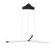 Sandy Black Aluminium & Acrylic LED 44 Watt 230 Volt 1346Lm 3000K IP20 D: 102 H: 182 cm Adjustable Height 