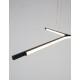 Sandy Black Aluminium & Acrylic LED 44 Watt 230 Volt 1346Lm 3000K IP20 D: 102 H: 182 cm Adjustable Height 