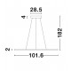 Sandy Black Aluminium & Acrylic LED 44 Watt 230 Volt 1346Lm 3000K IP20 D: 102 H: 182 cm Adjustable Height 