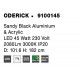 Sandy Black Aluminium & Acrylic LED 44 Watt 230 Volt 1346Lm 3000K IP20 D: 102 H: 182 cm Adjustable Height 