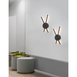 Sandy Black Aluminium & Acrylic LED 20 Watt 230 Volt 890Lm 3000K IP20 L: 24.5 W: 5 H: 53 cm 