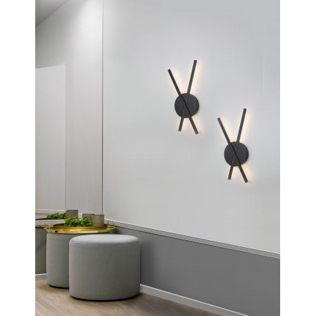 Sandy Black Aluminium & Acrylic LED 20 Watt 230 Volt 890Lm 3000K IP20 L: 24.5 W: 5 H: 53 cm 