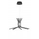 Triac Dimmable Sandy Black Aluminium & Acrylic LED 60 Watt 230 Volt 1847Lm 3000K IP20 D: 80 H: 150 cm Adjustable Height 