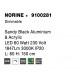 Triac Dimmable Sandy Black Aluminium & Acrylic LED 60 Watt 230 Volt 1847Lm 3000K IP20 D: 80 H: 150 cm Adjustable Height 