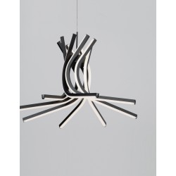 Triac Dimmable Sandy Black Aluminium & Acrylic LED 50 Watt 230 Volt 1450Lm 3000K IP20 D: 50 H: 150 cm Adjustable Height 