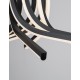 Triac Dimmable Sandy Black Aluminium & Acrylic LED 50 Watt 230 Volt 1450Lm 3000K IP20 D: 50 H: 150 cm Adjustable Height 