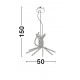 Triac Dimmable Sandy Black Aluminium & Acrylic LED 50 Watt 230 Volt 1450Lm 3000K IP20 D: 50 H: 150 cm Adjustable Height 