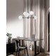 White Frosted Glass Black Metal LED E14 6x5 Watt 230 Volt IP20 Bulb Excluded D: 70 H1: 31 H2: 120 cm Two Options Of Height 90 -