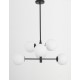White Frosted Glass Black Metal LED E14 6x5 Watt 230 Volt IP20 Bulb Excluded D: 70 H1: 31 H2: 120 cm Two Options Of Height 90 -