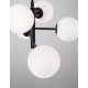 White Frosted Glass Black Metal LED E14 6x5 Watt 230 Volt IP20 Bulb Excluded D: 70 H1: 31 H2: 120 cm Two Options Of Height 90 -