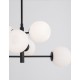 White Frosted Glass Black Metal LED E14 6x5 Watt 230 Volt IP20 Bulb Excluded D: 70 H1: 31 H2: 120 cm Two Options Of Height 90 -