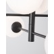 White Frosted Glass Black Metal LED E14 6x5 Watt 230 Volt IP20 Bulb Excluded D: 70 H1: 31 H2: 120 cm Two Options Of Height 90 -