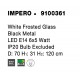White Frosted Glass Black Metal LED E14 6x5 Watt 230 Volt IP20 Bulb Excluded D: 70 H1: 31 H2: 120 cm Two Options Of Height 90 -