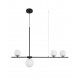 White Frosted Glass Black Metal LED G9 4x5 Watt 230 Volt IP20 Bulb Excluded L: 100 W: 15 H: 120 cm Adjustable height 