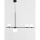 White Frosted Glass Black Metal LED G9 4x5 Watt 230 Volt IP20 Bulb Excluded L: 100 W: 15 H: 120 cm Adjustable height 