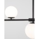 White Frosted Glass Black Metal LED G9 4x5 Watt 230 Volt IP20 Bulb Excluded L: 100 W: 15 H: 120 cm Adjustable height 