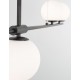 White Frosted Glass Black Metal LED G9 4x5 Watt 230 Volt IP20 Bulb Excluded L: 100 W: 15 H: 120 cm Adjustable height 