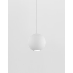White Aluminium White Fabric Wire LED 4 Watt 230 Volt 290Lm 3000K IP20 D: 5 H: 158 cm Adjustable Height 