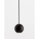 Black Aluminium Black Fabric Wire LED 4 Watt 230 Volt 290Lm 3000K IP20 D: 5 H: 158 cm Adjustable Height 