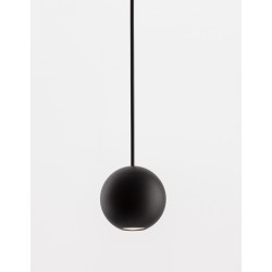 Black Aluminium Black Fabric Wire LED 4 Watt 230 Volt 290Lm 3000K IP20 D: 5 H: 158 cm Adjustable Height 