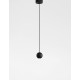 Black Aluminium Black Fabric Wire LED 4 Watt 230 Volt 290Lm 3000K IP20 D: 5 H: 158 cm Adjustable Height 