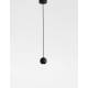 Black Aluminium Black Fabric Wire LED 4 Watt 230 Volt 290Lm 3000K IP20 D: 5 H: 158 cm Adjustable Height 