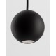 Black Aluminium Black Fabric Wire LED 4 Watt 230 Volt 290Lm 3000K IP20 D: 5 H: 158 cm Adjustable Height 