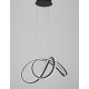 Triac Dimmable Sandy Black Aluminium & Acrylic LED 60 Watt 230 Volt 4746Lm 3000K IP20 D: 52 H: 120 cm Adjustable Height 
