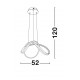Triac Dimmable Sandy Black Aluminium & Acrylic LED 60 Watt 230 Volt 4746Lm 3000K IP20 D: 52 H: 120 cm Adjustable Height 