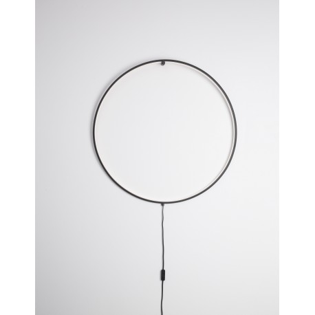 Sandy Black Aluminium & Acrylic Black Fabric Wire LED 19 Watt 230 Volt 901Lm 3000K IP20 D: 45 W: 2 cm Cable Length: 200 cm 