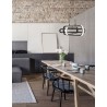 Triac Dimmable Matt Black Aluminium & Acrylic LED 56 Watt 230 Volt 4441Lm 3000K IP20 L: 64 W: 44 H1: 25.8 H2: 120 cm Adjustable