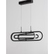 Triac Dimmable Matt Black Aluminium & Acrylic LED 56 Watt 230 Volt 4441Lm 3000K IP20 L: 64 W: 44 H1: 25.8 H2: 120 cm Adjustable