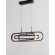 Triac Dimmable Matt Black Aluminium & Acrylic LED 56 Watt 230 Volt 4441Lm 3000K IP20 L: 64 W: 44 H1: 25.8 H2: 120 cm Adjustable
