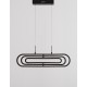 Triac Dimmable Matt Black Aluminium & Acrylic LED 56 Watt 230 Volt 4441Lm 3000K IP20 L: 64 W: 44 H1: 25.8 H2: 120 cm Adjustable