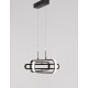 Triac Dimmable Matt Black Aluminium & Acrylic LED 56 Watt 230 Volt 4441Lm 3000K IP20 L: 64 W: 44 H1: 25.8 H2: 120 cm Adjustable