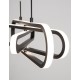 Triac Dimmable Matt Black Aluminium & Acrylic LED 56 Watt 230 Volt 4441Lm 3000K IP20 L: 64 W: 44 H1: 25.8 H2: 120 cm Adjustable