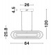 Triac Dimmable Matt Black Aluminium & Acrylic LED 56 Watt 230 Volt 4441Lm 3000K IP20 L: 64 W: 44 H1: 25.8 H2: 120 cm Adjustable