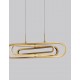 Triac Dimmable Gold Aluminium & Acrylic LED 56 Watt 230 Volt 4441Lm 3000K IP20 L: 64 W: 44 H1: 25.8 H2: 120 cm Adjustable Heigh