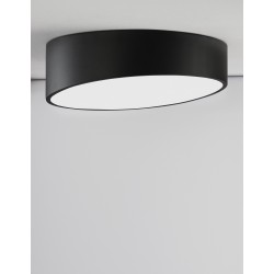 Sandy Black Aluminium Matt White Acrylic Diffuser LED 24 Watt 230 Volt 2280Lm 3000K IP20 D: 40 H: 12 cm 