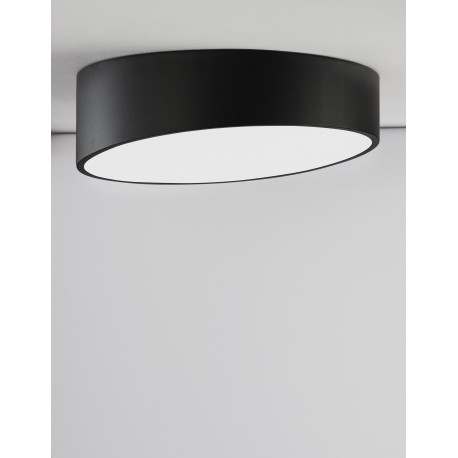 Sandy Black Aluminium Matt White Acrylic Diffuser LED 24 Watt 230 Volt 2280Lm 3000K IP20 D: 40 H: 12 cm 