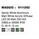 Sandy White Aluminium Matt White Acrylic Diffuser LED 24 Watt 230 Volt 2280Lm 3000K IP20 D: 40 H: 12 cm 