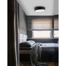 Sandy Black Aluminium Matt White Acrylic Diffuser LED 60 Watt 230 Volt 4280Lm 3000K IP20 D: 50 H: 12 cm 