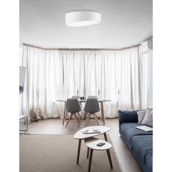 Sandy White Aluminium Matt White Acrylic Diffuser LED 60 Watt 230 Volt 4280Lm 3000K IP20 D: 50 H: 12 cm 