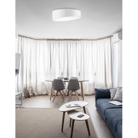 Sandy White Aluminium Matt White Acrylic Diffuser LED 60 Watt 230 Volt 4280Lm 3000K IP20 D: 50 H: 12 cm 