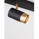 Sandy Black & Gold Aluminium LED GU10 2x10 Watt 220-240 Volt IP20 Bulb Excluded L: 35 W: 6 H: 14 cm Rotating & Adjustable 