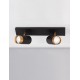 Sandy Black & Gold Aluminium LED GU10 2x10 Watt 220-240 Volt IP20 Bulb Excluded L: 35 W: 6 H: 14 cm Rotating & Adjustable 