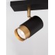 Sandy Black & Gold Aluminium LED GU10 2x10 Watt 220-240 Volt IP20 Bulb Excluded L: 35 W: 6 H: 14 cm Rotating & Adjustable 