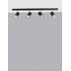 Sandy Black & Gold Aluminium LED GU10 4x10 Watt 220-240 Volt IP20 Bulb Excluded L: 80 W: 6 H: 14 cm Rotating & Adjustable 